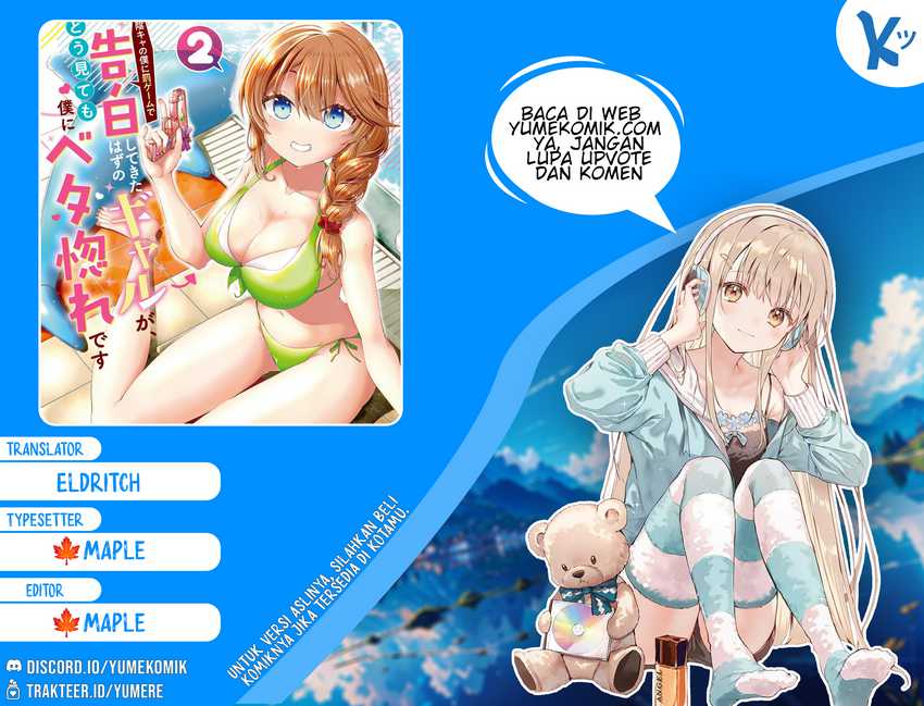 Komik Inkya no Boku ni Batsu Game ni Kokuhaku Shitekita Hazu no Gyaru ga, Doumitemo Boku ni Betahore Desu Chapter 09 gambar 1