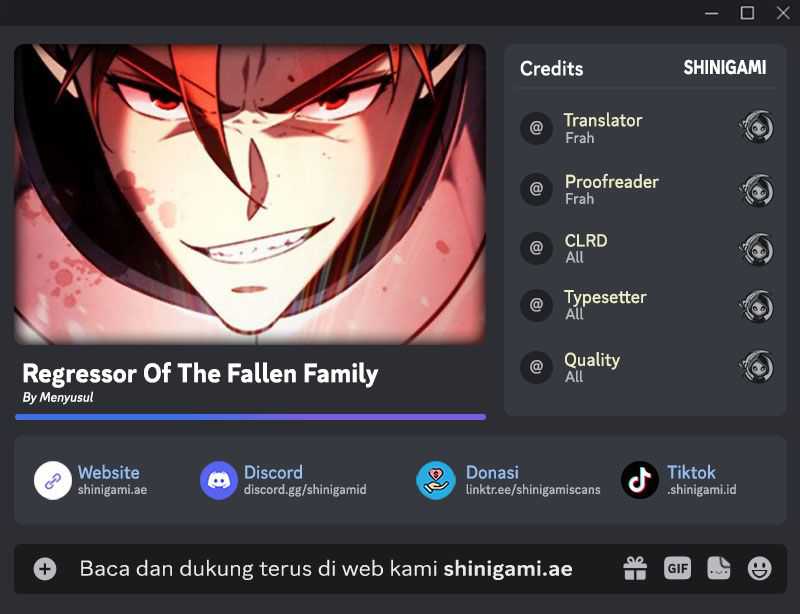 Komik Regressor Of The Fallen Family Chapter 02 gambar 1