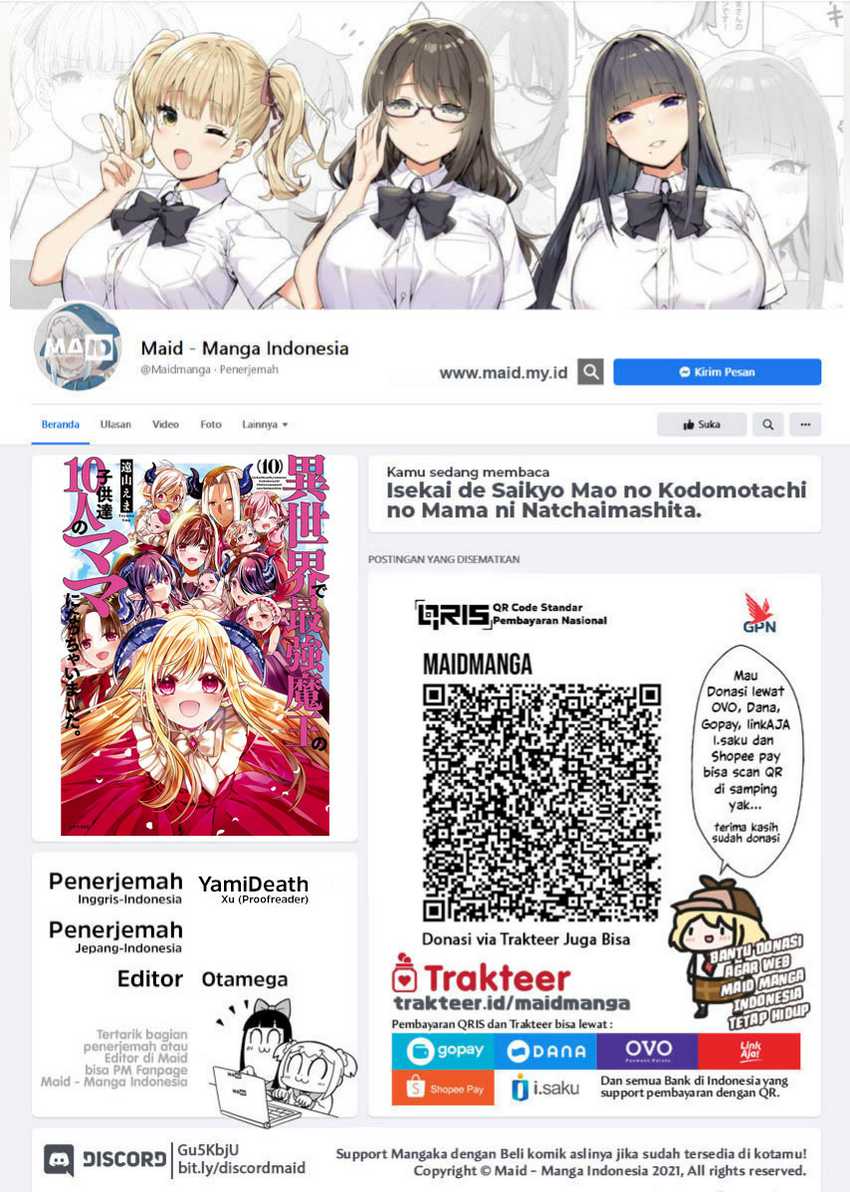 Manga Isekai de Saikyo Mao no Kodomotachi no Mama ni Natchaimashita. Chapter 40 gambar 2
