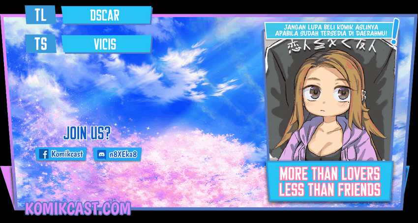 Komik More Than Lovers Less Than Friends Chapter 01 gambar 1
