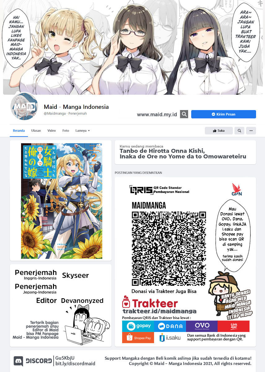 Manga Tanbo de Hirotta Onna Kishi, Inaka de Ore no Yome da to Omowareteiru Chapter 16 gambar 2