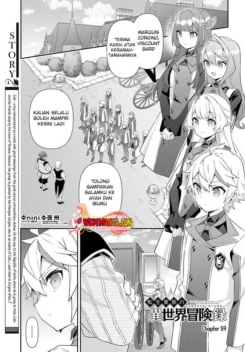 Manga Tensei Kizoku no Isekai Boukenroku ~Jichou wo Shiranai Kamigami no Shit Chapter 59 gambar 2