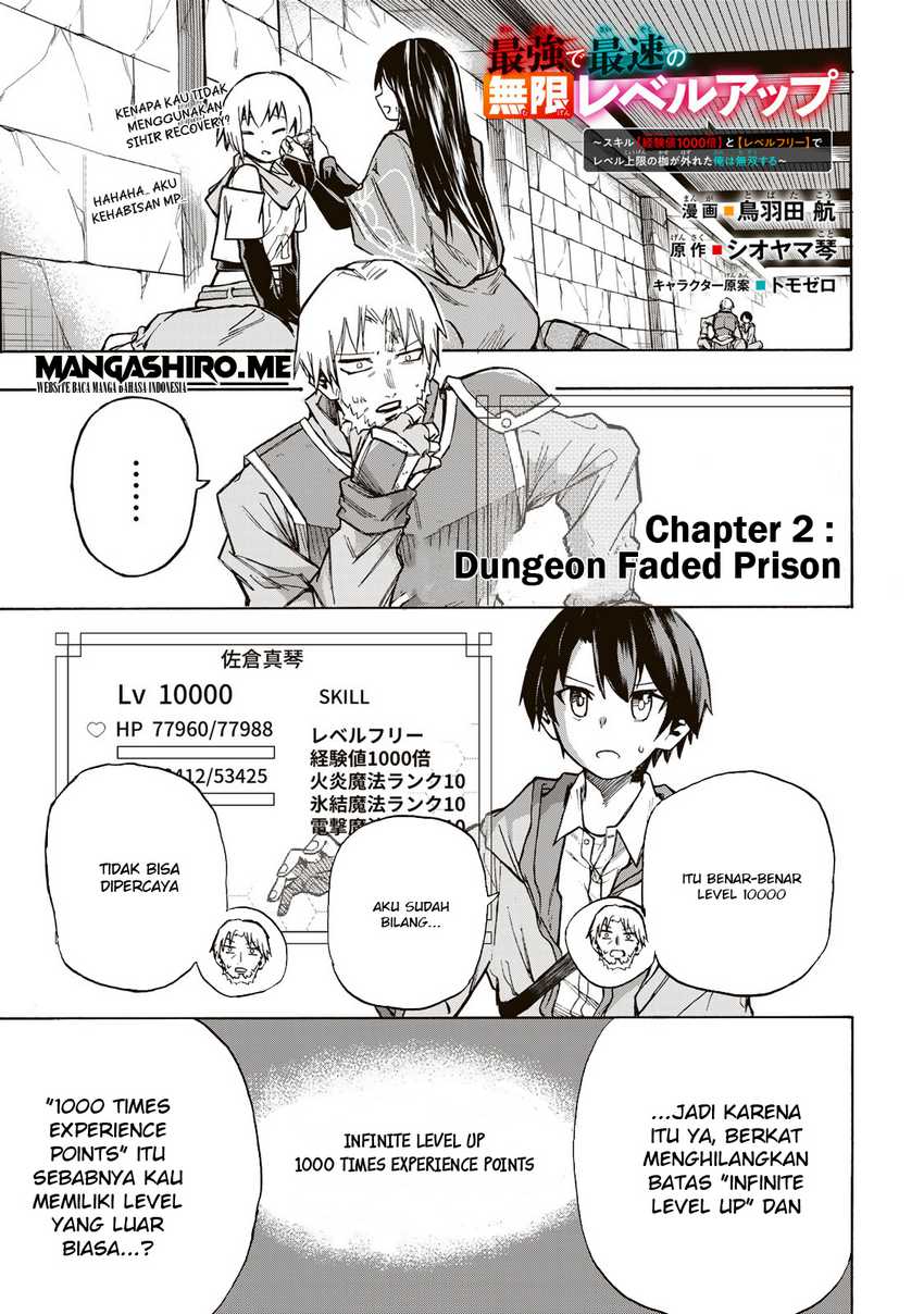 Manga Saikyou de Saisoku no Mugen Level Up Chapter 02 gambar 2