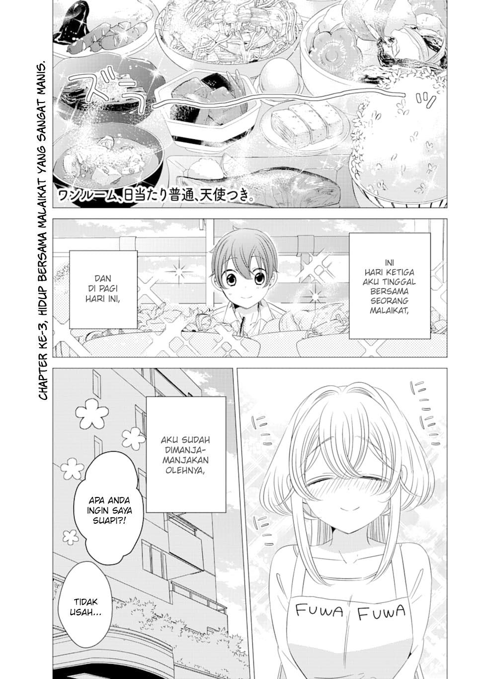 Manga One Room, Hiatari Futsuu, Tenshi-tsuki Chapter 3 gambar 2