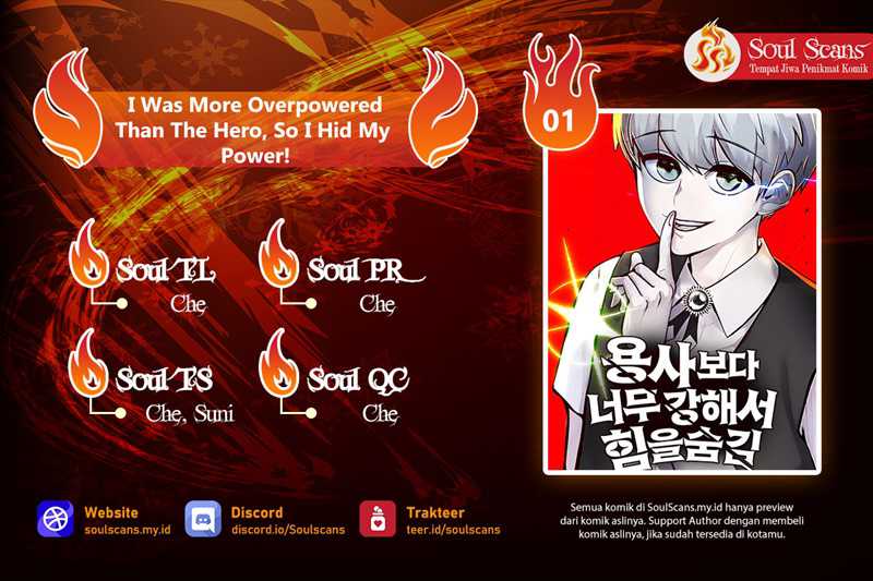 Komik I Was More Overpowered Than The Hero, So I Hid My Power! Chapter 01 gambar 1
