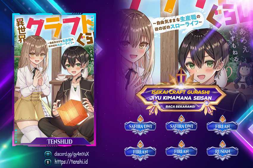 Komik Isekai Craft Gurashi Jiyu Kimamana Seisan Shoku No Honobono Slow Life Chapter 20 gambar 1