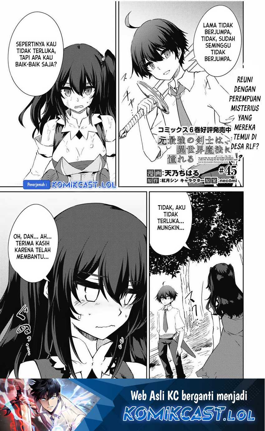 Manga Moto Saikyou no Kenshi wa, Isekai Mahou ni Akogareru Chapter 45 gambar 2