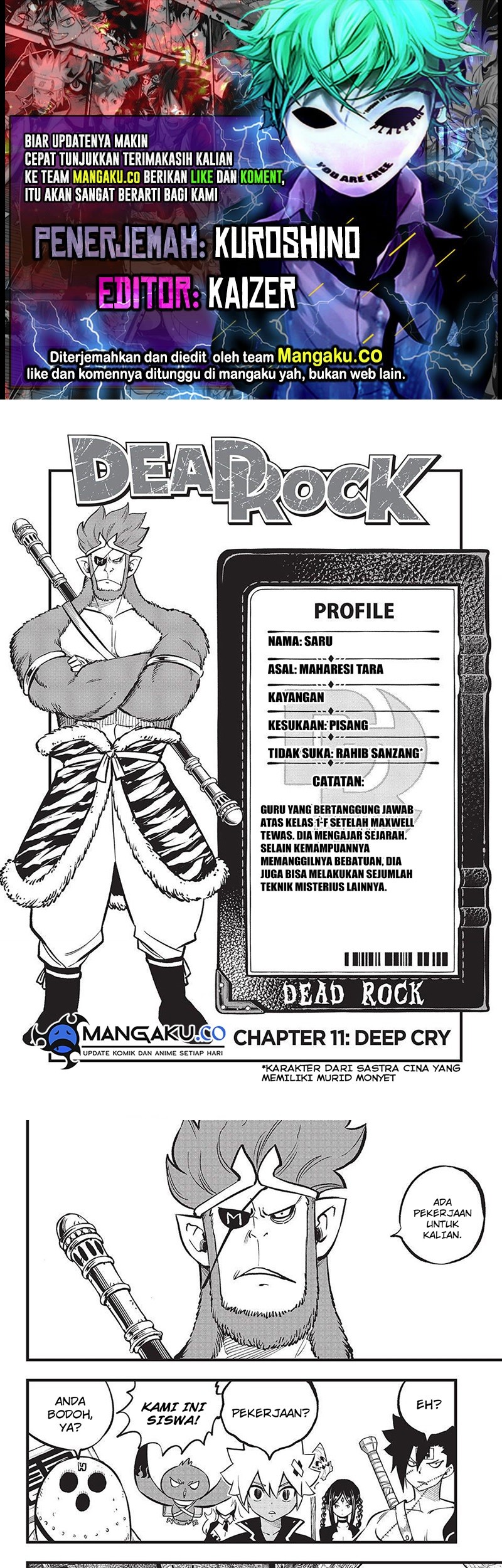 Komik Dead Rock Chapter 11.1 gambar 1
