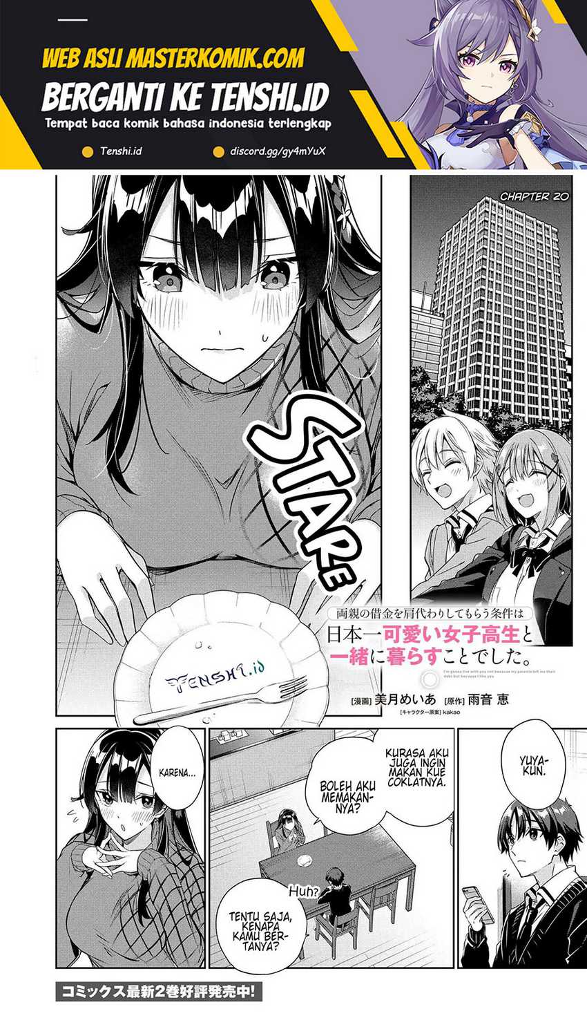 Manga Ryoushin no Shakkin wo Katagawari Shite Morau Jouken wa Nihon’ichi Kawaii Joshikousei to Issho ni Kurasu Koto Deshita Chapter 20 gambar 2
