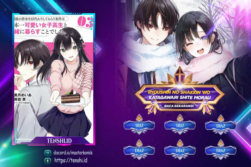 Komik Ryoushin no Shakkin wo Katagawari Shite Morau Jouken wa Nihon’ichi Kawaii Joshikousei to Issho ni Kurasu Koto Deshita Chapter 21 gambar 1