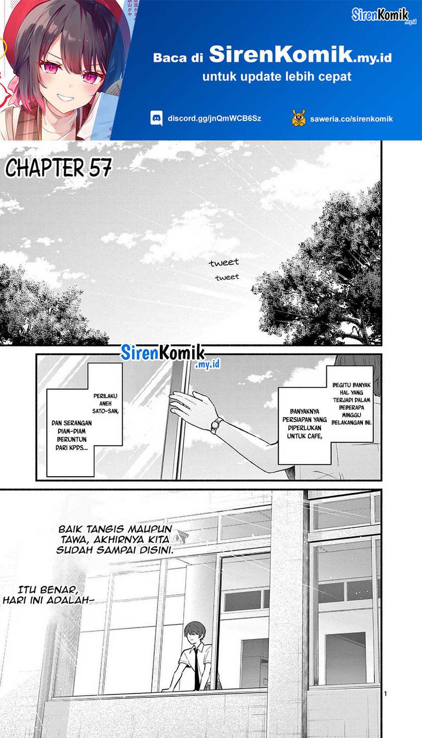 Manga Shiotaiou no Sato-san ga Ore ni dake Amai Chapter 57 gambar 2