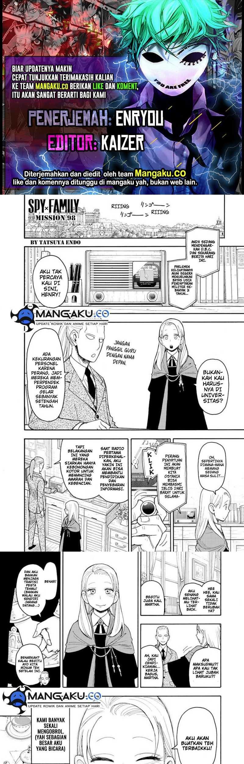 Komik Spy X Family Chapter 98 gambar 1