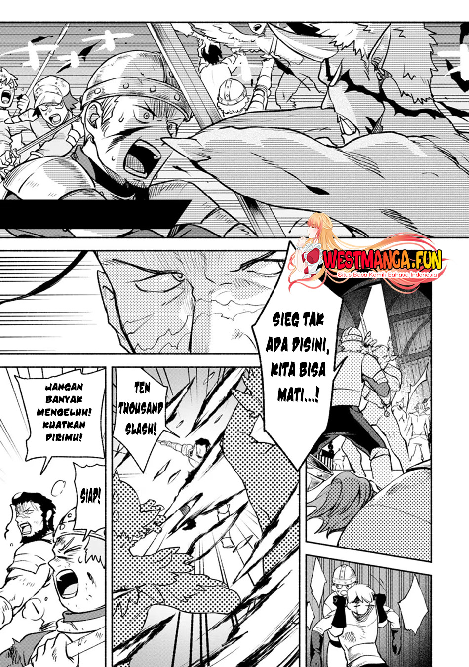 Manga Sono Monban, Saikyou Nitsuki: Tsuihou Sareta Bougyo Ryoku 9999 no Senshi, Outo no Monban Toshite Musou Suru Chapter 30 gambar 2
