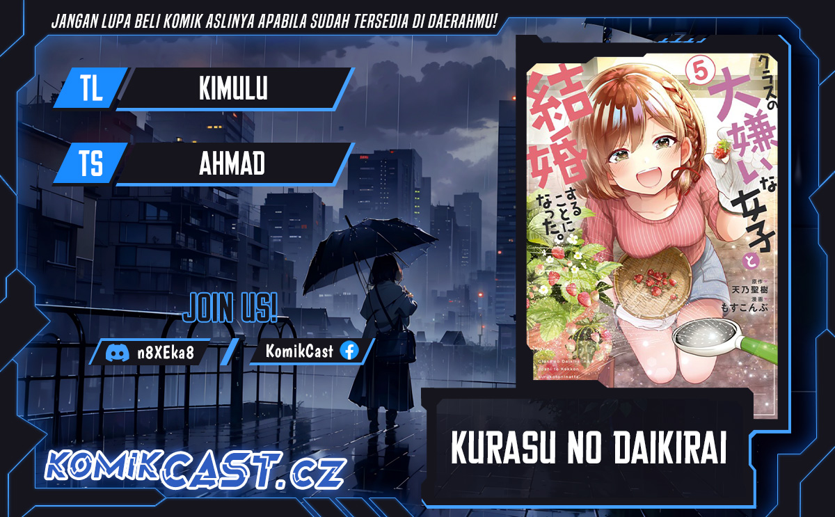 Komik Kurasu no Daikirai na Joshi to Kekkon Suru Koto ni Natta Chapter 20.1 gambar 1