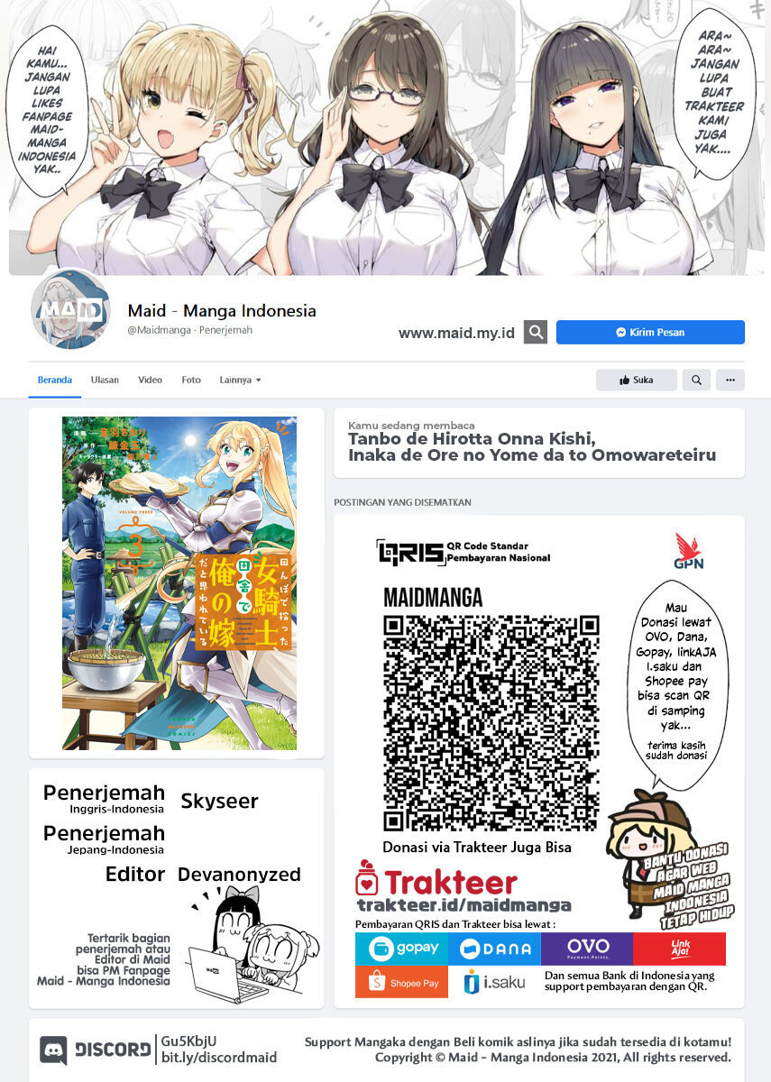 Manga Tanbo de Hirotta Onna Kishi, Inaka de Ore no Yome da to Omowareteiru Chapter 22 gambar 2