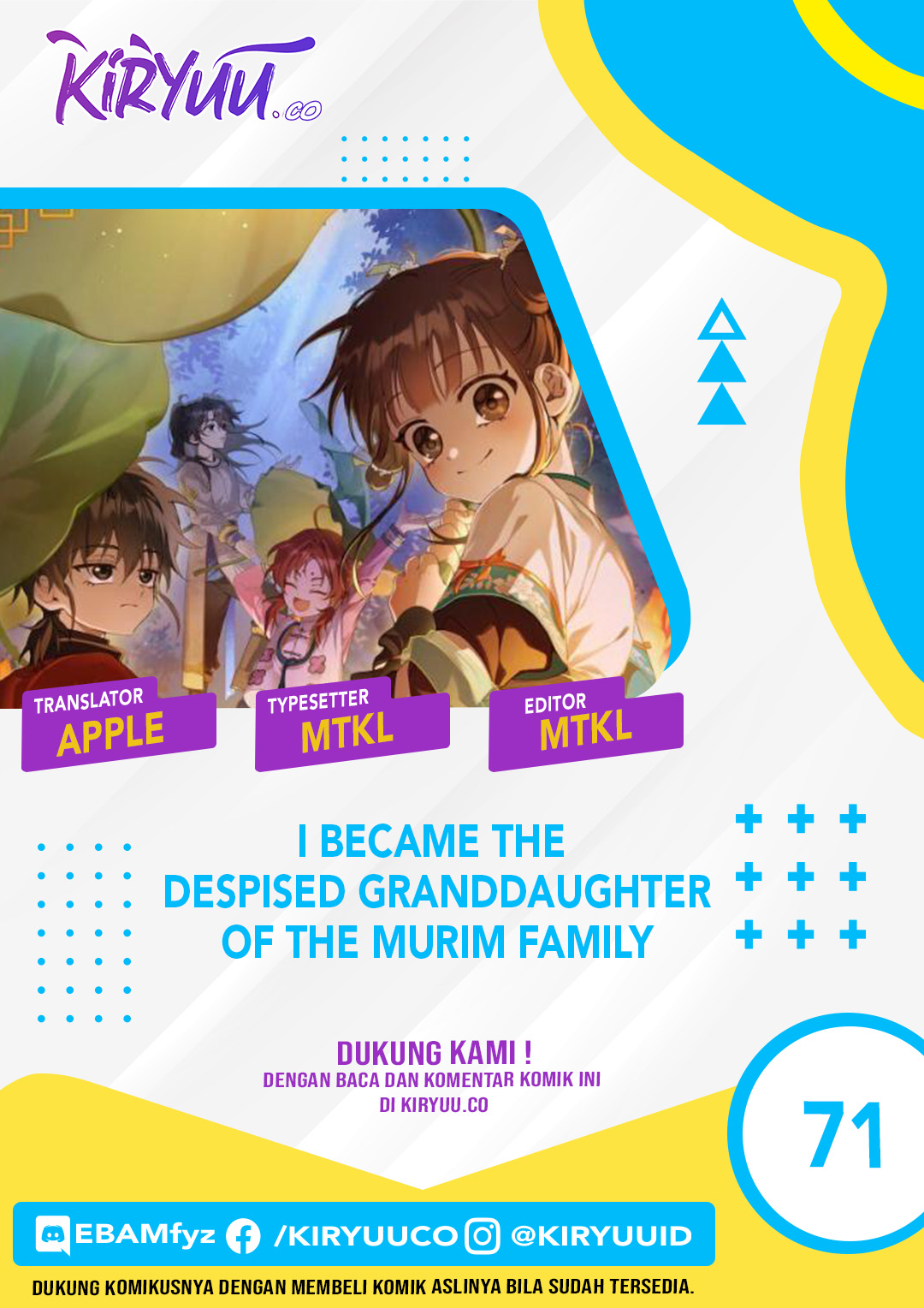 Komik I Became the Despised Granddaughter of the Murim Family Chapter 71 gambar 1