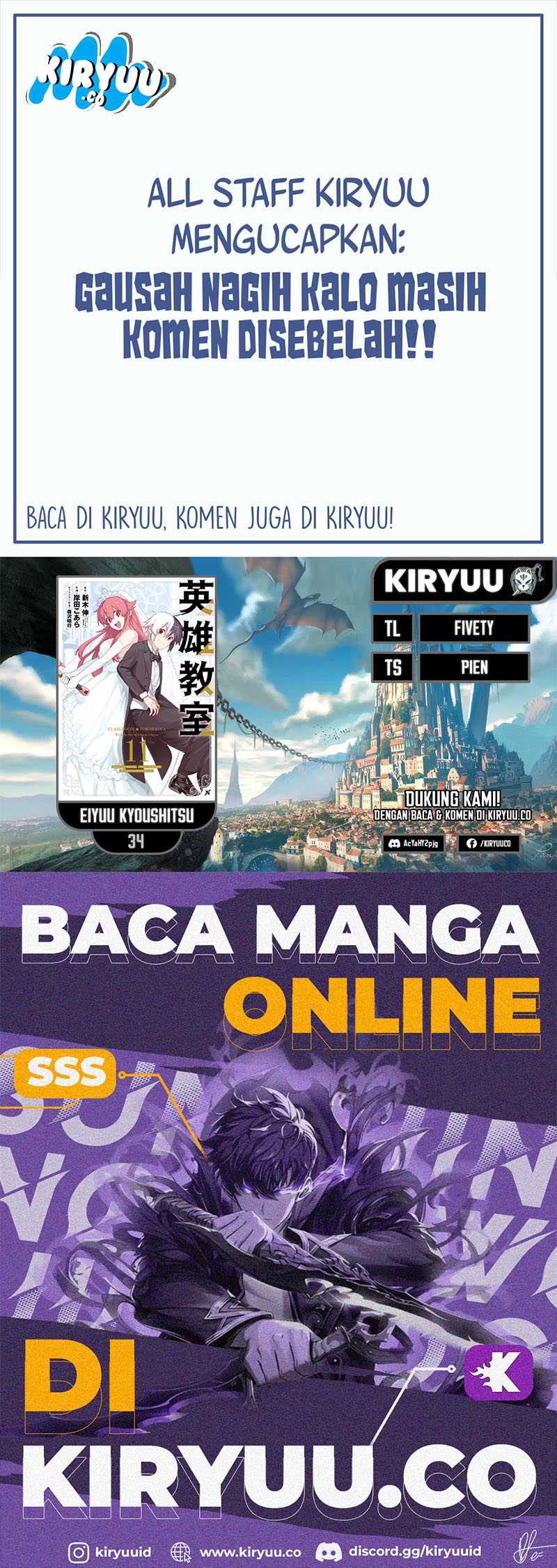 Komik Eiyuu Kyoushitsu Chapter 34 gambar 1