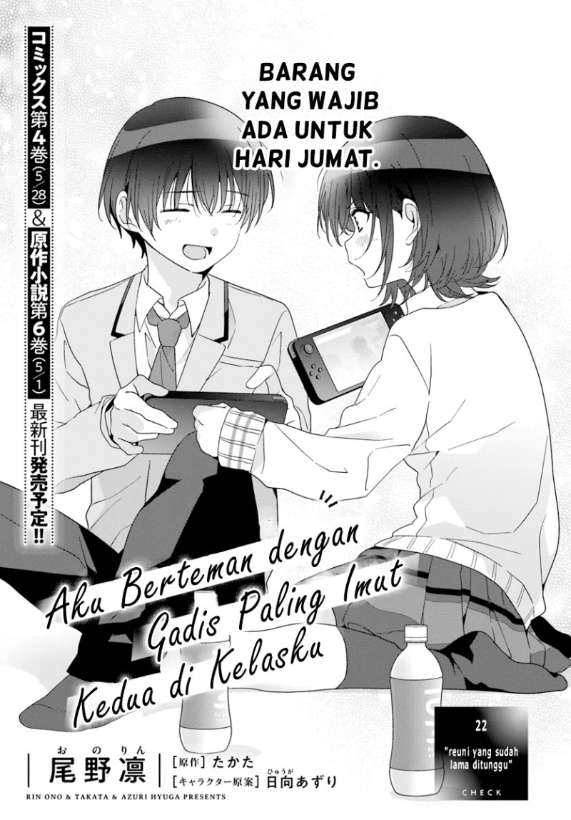 Manga Class de 2 Banme ni Kawaii Onna no Ko to Tomodachi ni Natta Chapter 22 gambar 2