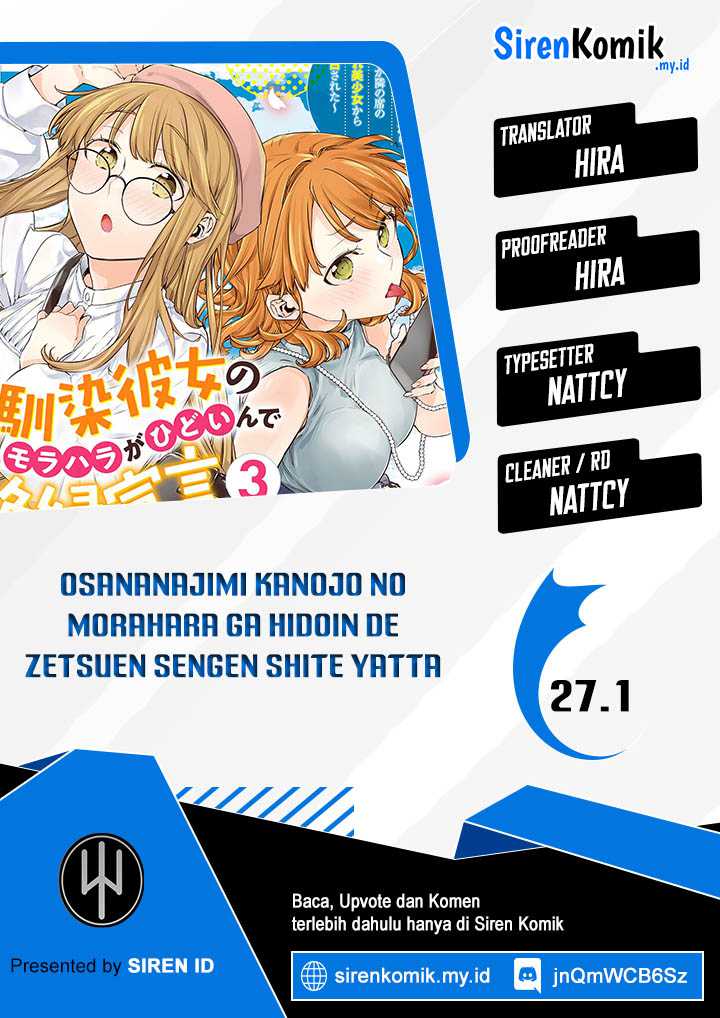Komik Osananajimi Kanojo no Morahara ga Hidoin de Zetsuen Sengen shite Yatta Chapter 27.1 gambar 1