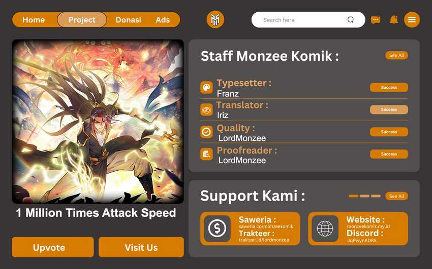Komik 1 Million Times Attack Speed Chapter 26 gambar 1