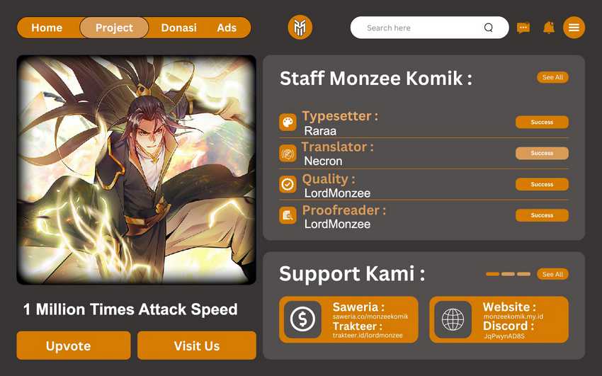 Komik 1 Million Times Attack Speed Chapter 16 gambar 1