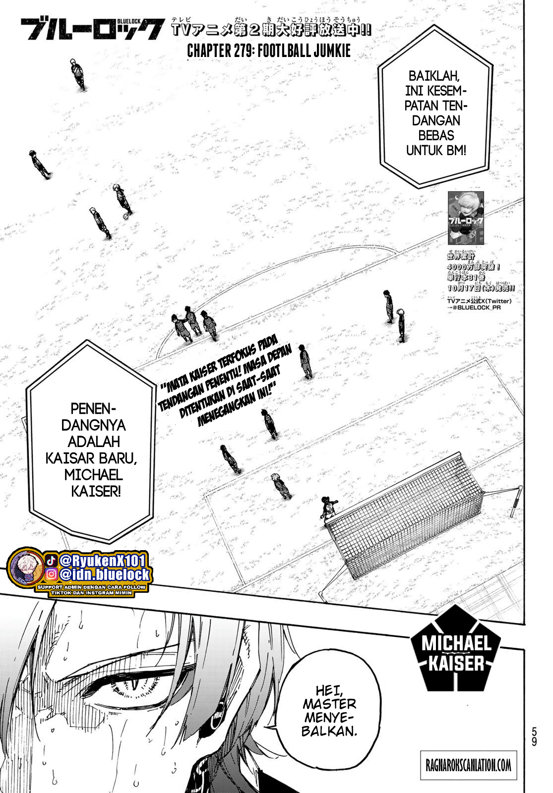 Komik Blue Lock Chapter 279 gambar 1