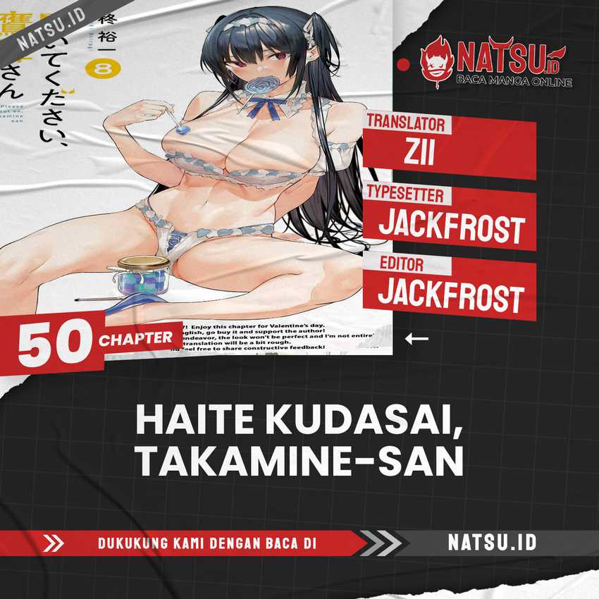Komik Haite Kudasai Takamine-san Chapter 50 gambar 1