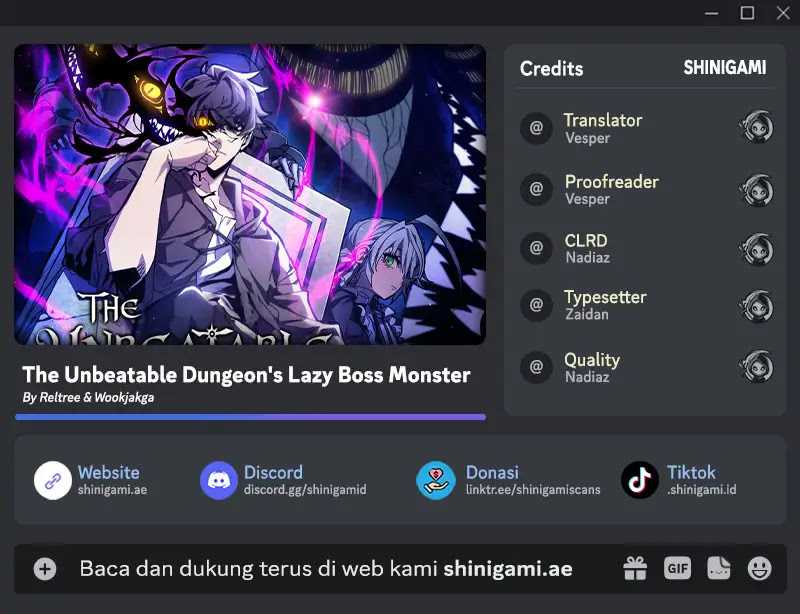 Komik The Unbeatable Dungeon’s Lazy Boss Chapter 64 gambar 1