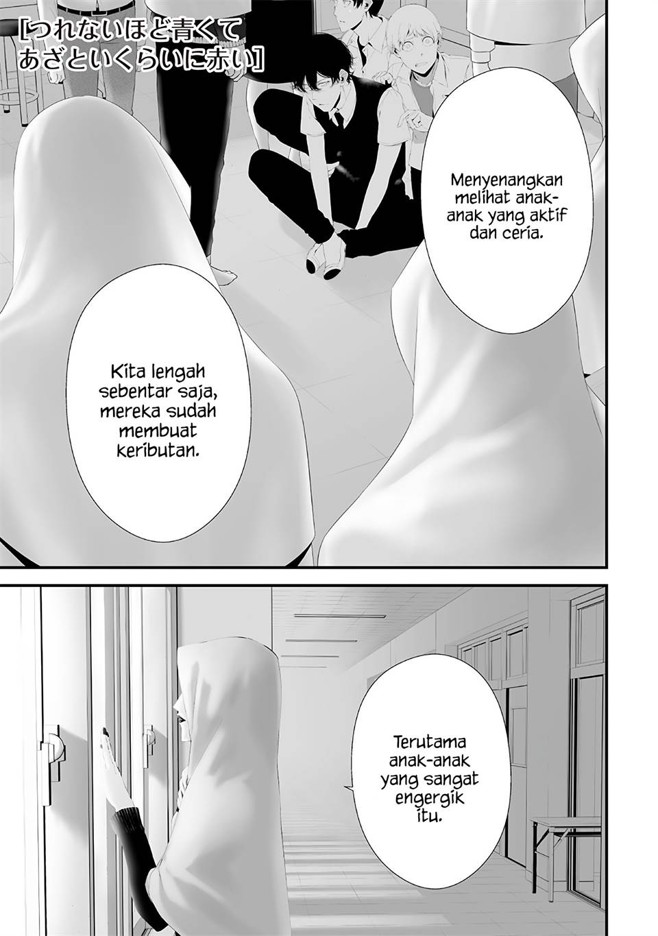 Komik Tsurenai Hodo Aokute Azatoi Kurai ni Akai Chapter 45 gambar 1