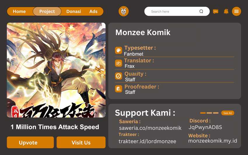 Komik 1 Million Times Attack Speed Chapter 78 gambar 1