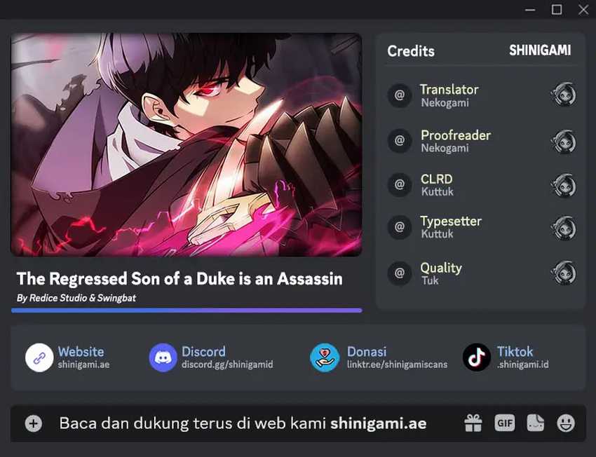 Komik The Regressed Son Of A Duke Is An Assassin Chapter 51 gambar 1