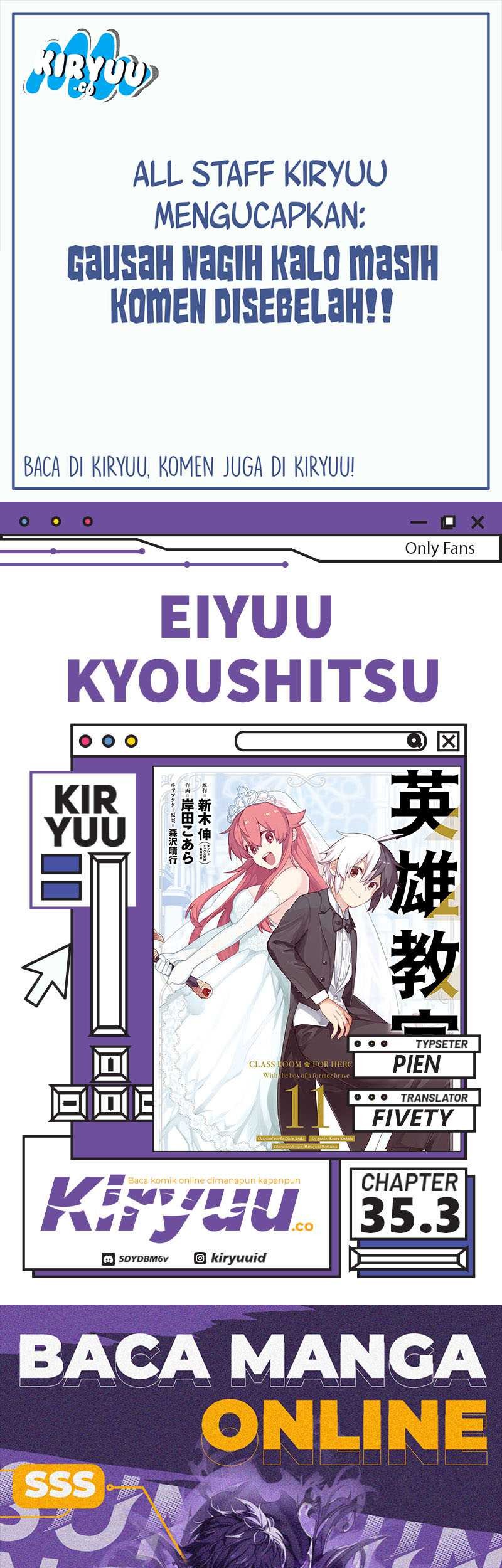Komik Eiyuu Kyoushitsu Chapter 35.3 gambar 1
