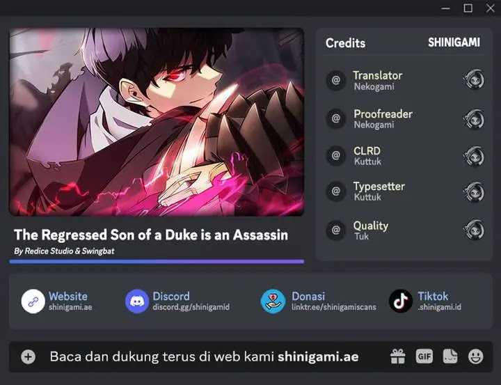 Komik The Regressed Son Of A Duke Is An Assassin Chapter 55 gambar 1