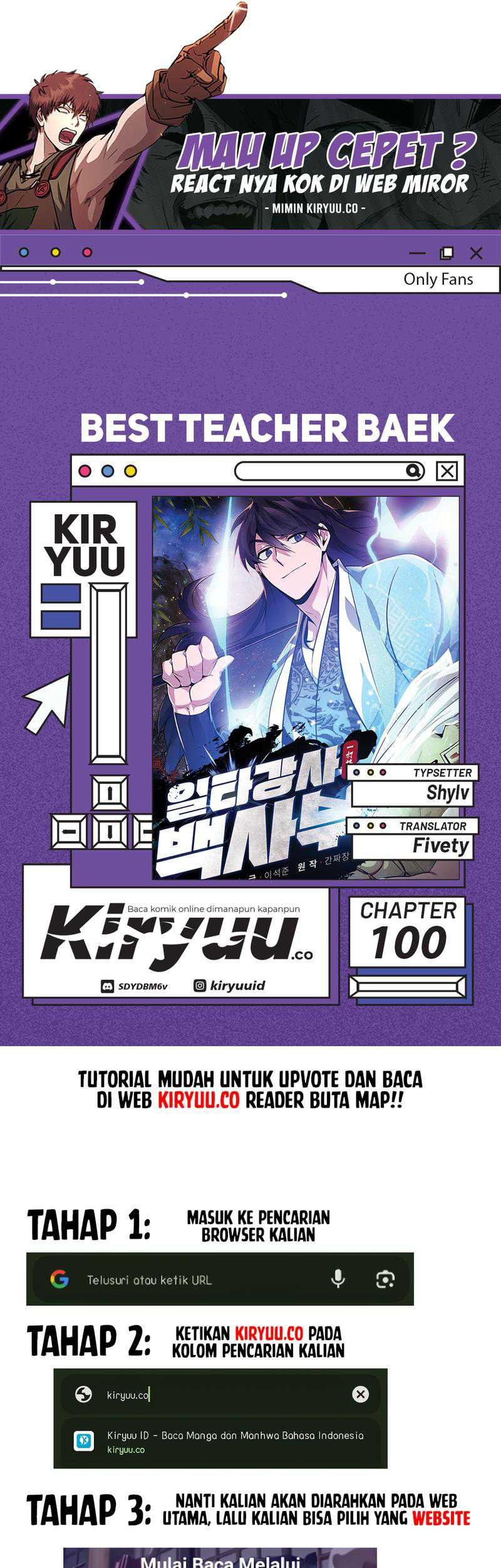 Komik Number One Star Instructor Master Baek Chapter 100 gambar 1