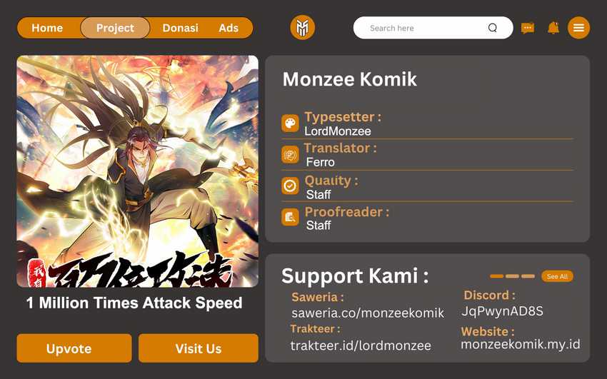 Komik 1 Million Times Attack Speed Chapter 98 gambar 1