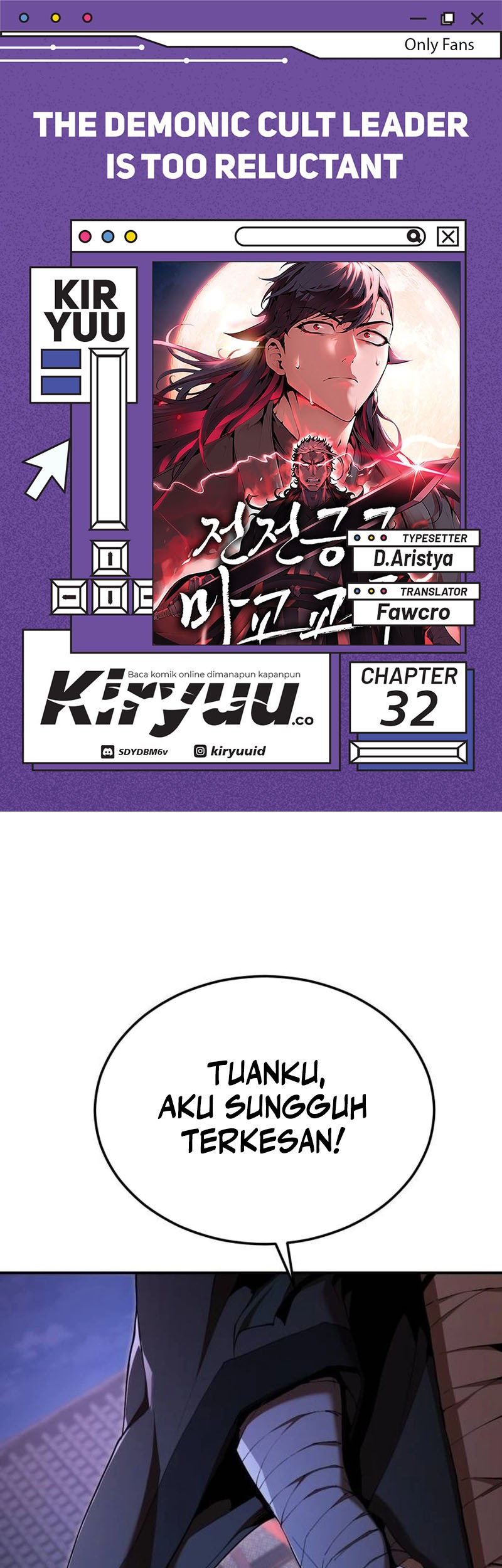 Komik The Demonic Cult Leader Is Too Reluctant Chapter 32 gambar 1