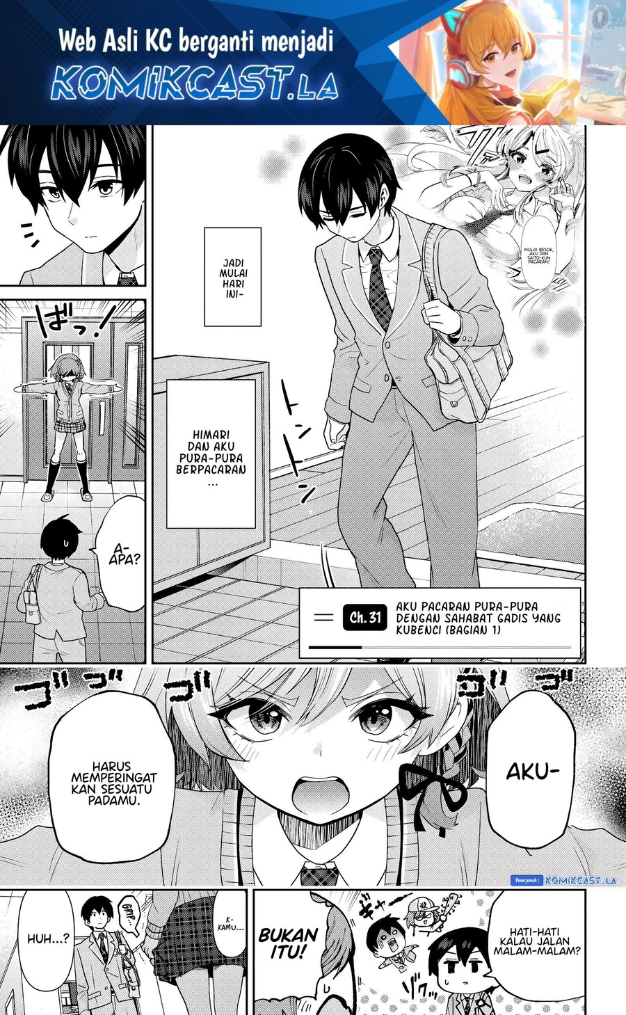 Manga Kurasu no Daikirai na Joshi to Kekkon Suru Koto ni Natta Chapter 31 gambar 2