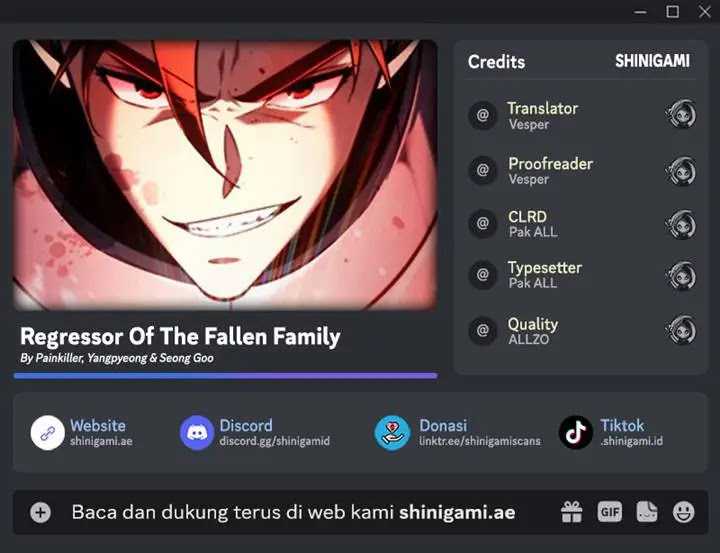 Komik Regressor Of The Fallen Family Chapter 67 gambar 1
