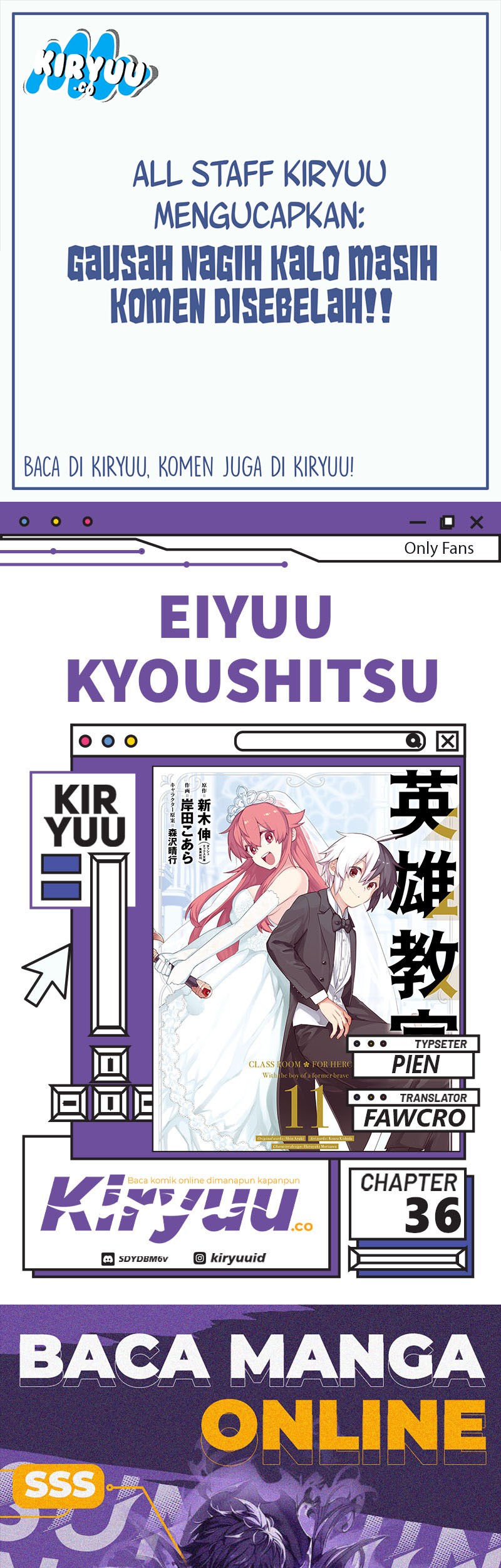 Komik Eiyuu Kyoushitsu Chapter 36 gambar 1