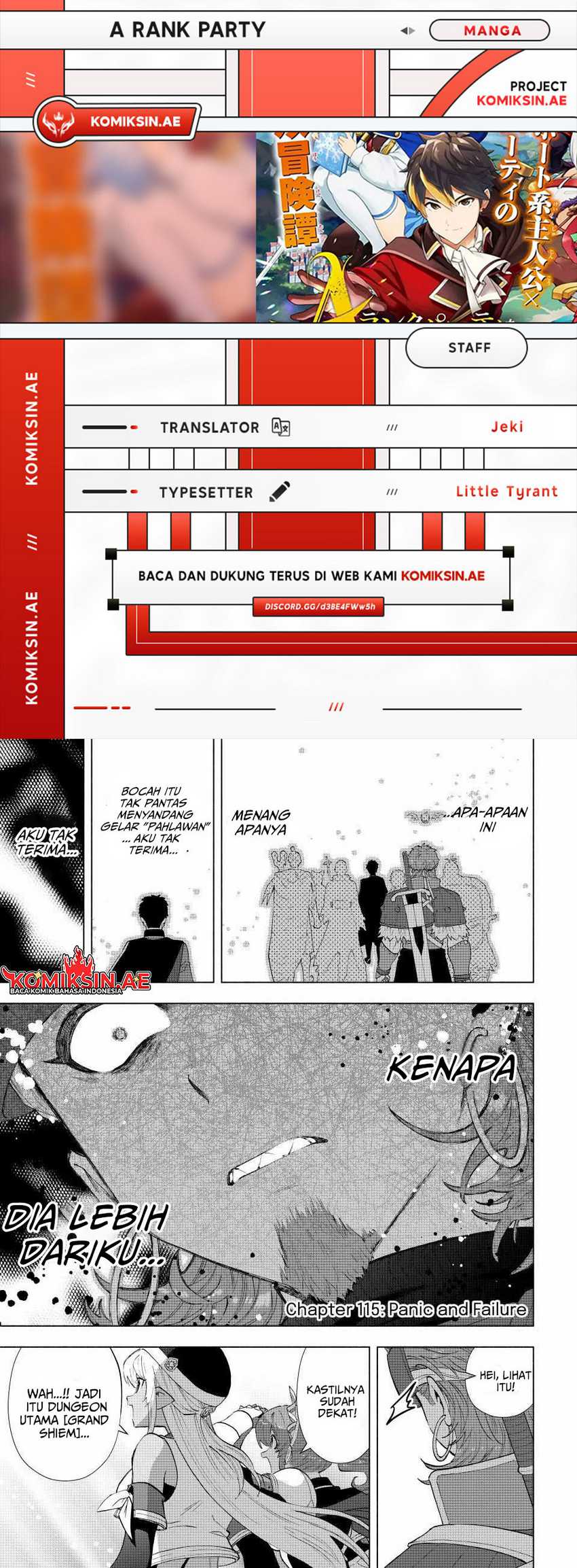 Komik A Rank Party wo Ridatsu Shita Ore wa, Moto Oshiego Tachi to Meikyuu Shinbu wo Mezasu Chapter 115 gambar 1