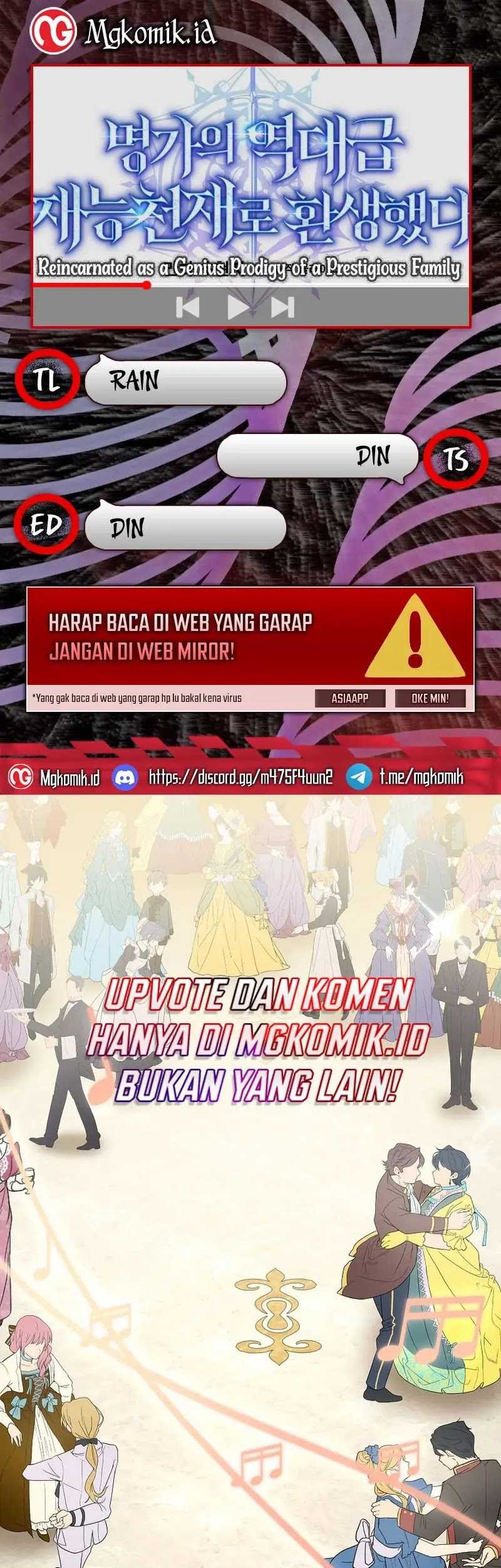 Komik Reincarnated as a Genius Prodigy of a Prestigious Family Chapter 04 gambar 1