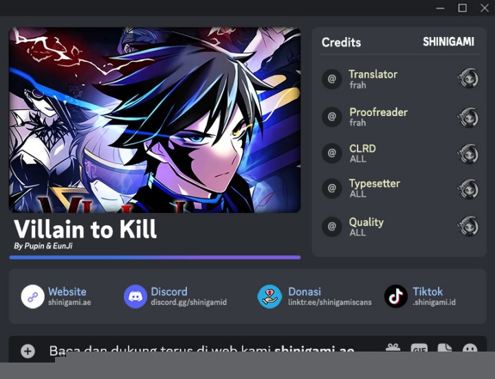 Komik Villain To Kill Chapter 175 gambar 1