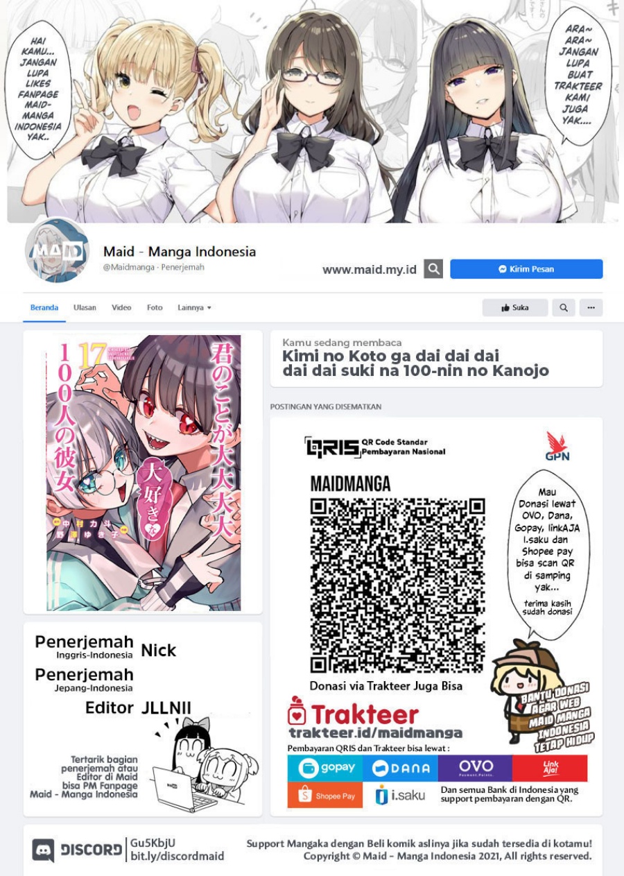 Manga Kimi no Koto ga Dai Dai Dai Dai Daisuki na 100-ri no Kanojo Chapter 130 gambar 2