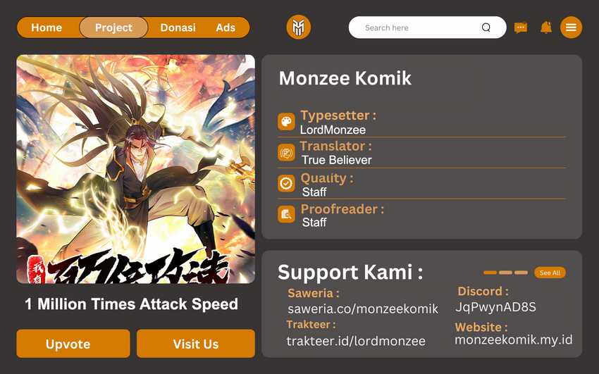 Komik 1 Million Times Attack Speed Chapter 104 gambar 1