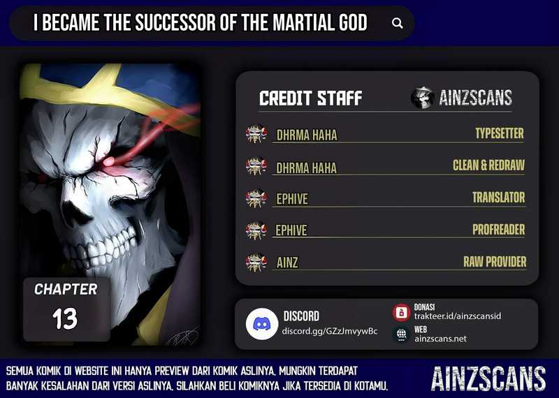 Komik I Became the Successor of the Martial God Chapter 13 gambar 1