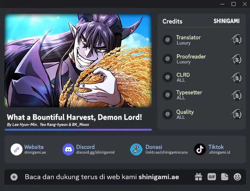Komik What A Bountiful Harvest, Demon Lord! Chapter 03 gambar 1