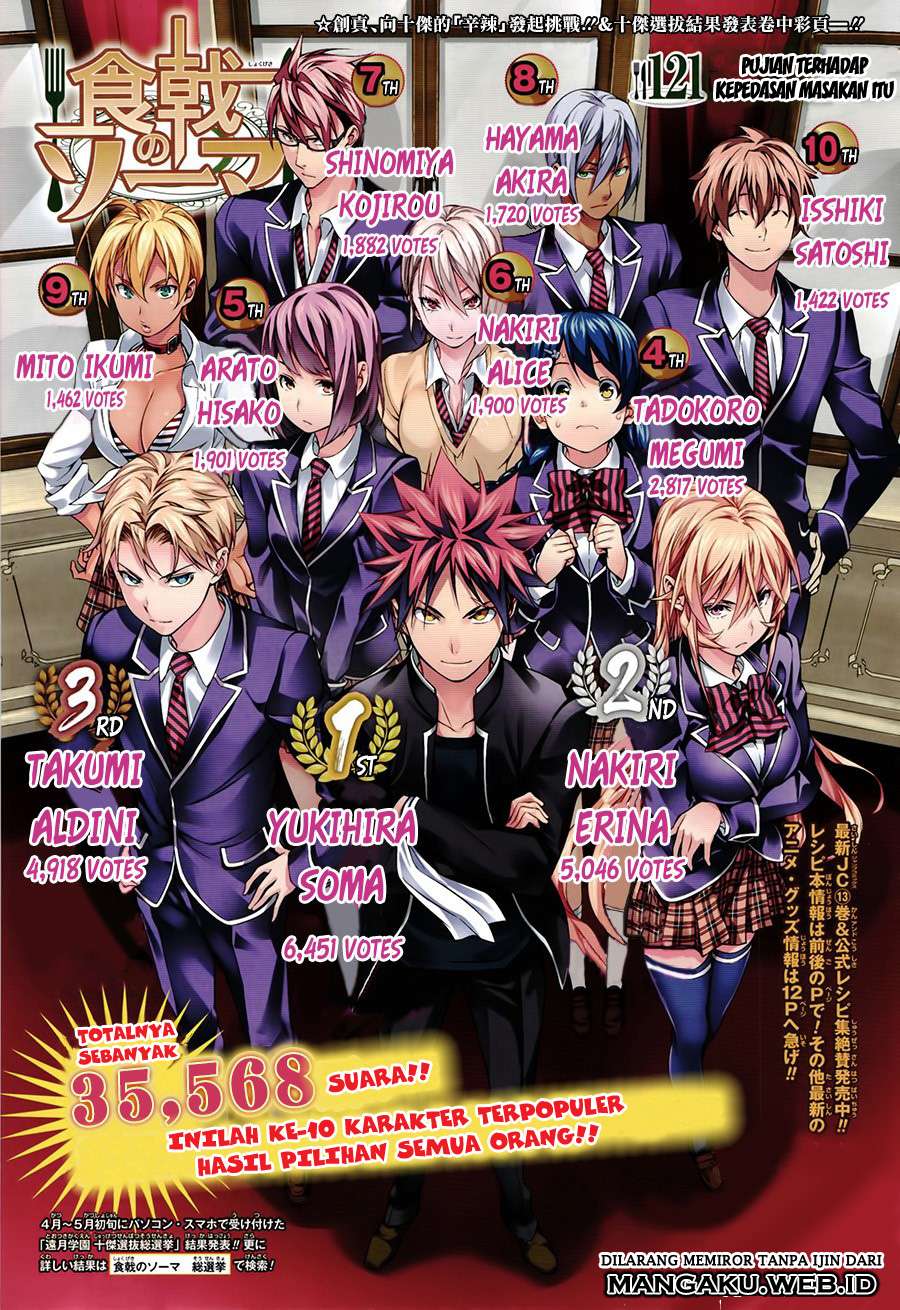 Komik Shokugeki no Souma Chapter 121 gambar 1