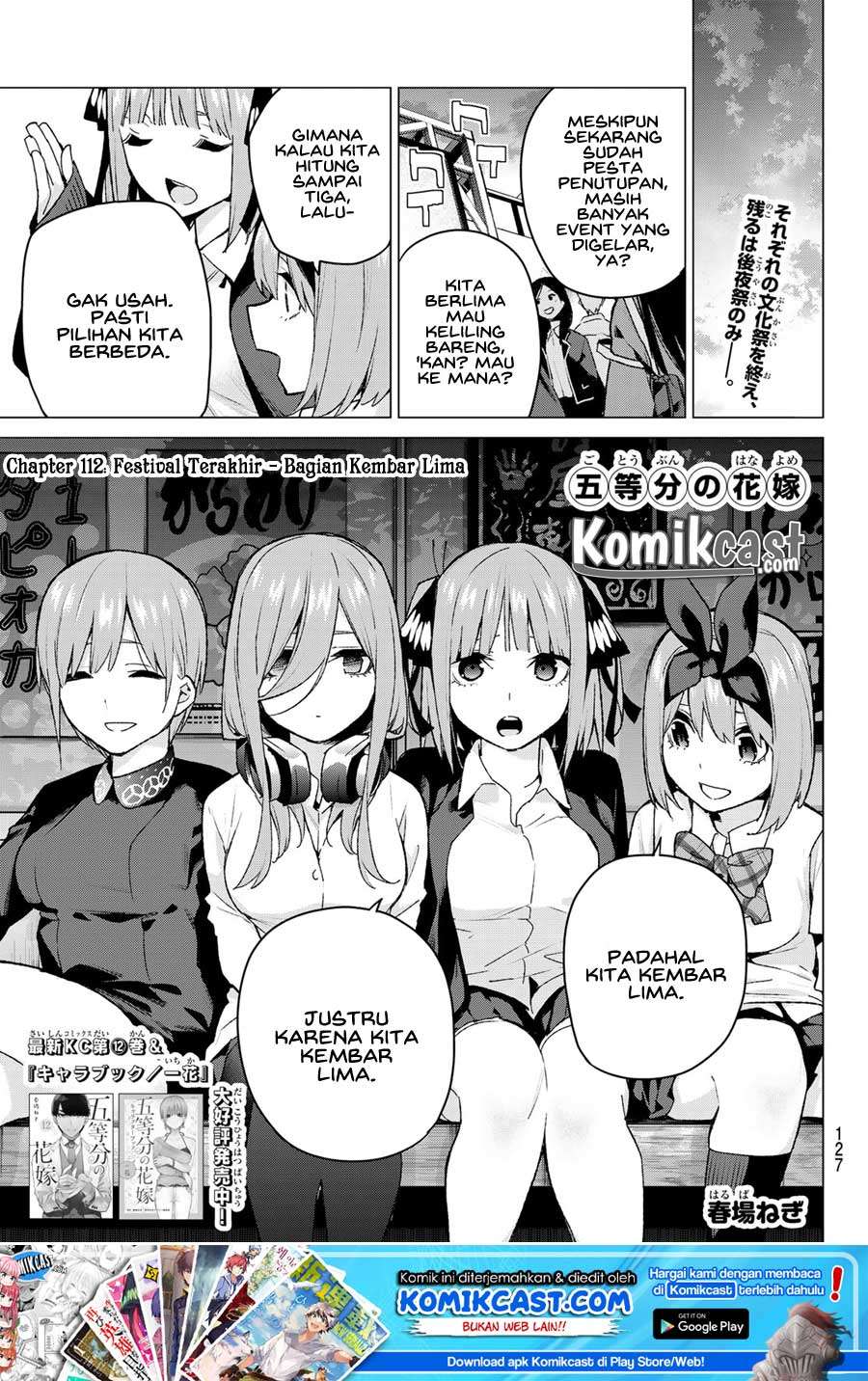 Manga Go-toubun no Hanayome Chapter 112 gambar 2