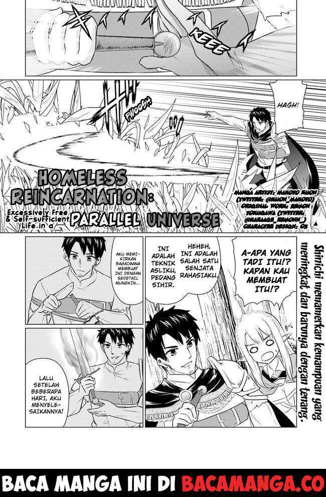 Komik Homeless Tensei: Isekai De Jiyuu Sugiru Majutsu Jisoku Seikatsu Chapter 04.2 gambar 1