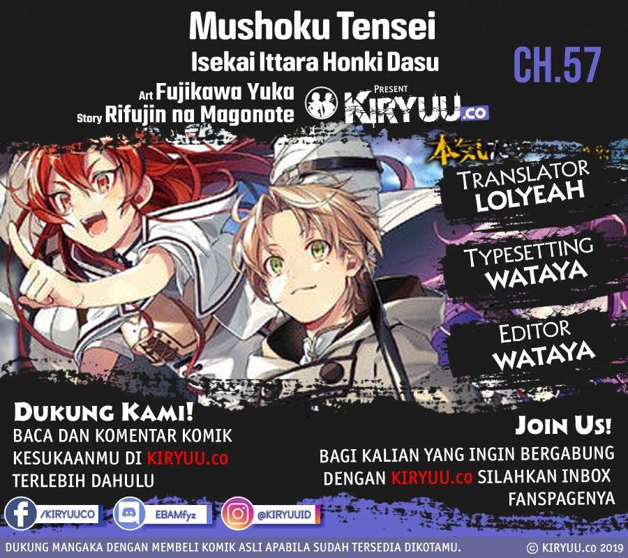 Manga Mushoku Tensei: Isekai Ittara Honki Dasu Chapter 57 gambar 2